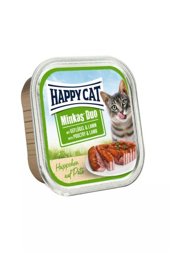 Happy Cat Minkas Duo Geflügel & Lamm (Baromfi & bárány) alutálcás pástétom 100g